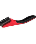 5x11 Row, Stainless Steel Stripper Brush with ergonomic red and black handle for rust and paint removal