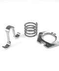 Durable stainless steel RV water heater cam locks provide rustproof, corrosion-resistant security for your camper, showing parts.