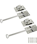 304 Stainless Steel RV Door Latch And Trailer Door Latch 6 Inch T Style Door Holder with screws displayed