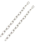 ✝️ Stainless Steel Safety Chains 50CM (L) x 3MM (T) Long Link Chain Rings Light Duty Coil Chain for Hanging Pulling Towing (3mm*50cm-2 Pack)
