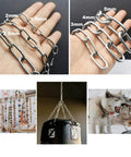 ✝️ 1/16 inch(1.5mm) Wire Diameter Stainless Steel Safety Chains 20 inch Long Link Rings Light Duty for Hanging