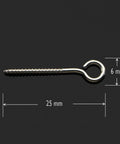 100 Pack Stainless Steel Screws 1 Inch 25mm For Jerk Baits Lure Making And DIY Fishing Lures Hardware Silver Finish