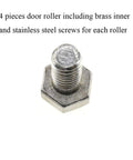 Stainless steel screw for 25mm diameter shower door wheels with solid brass hub, smooth rolling nylon runners, and easy install design.