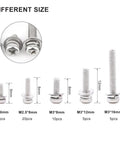 Assorted sizes of 304 Grade Stainless Steel Screw And Nut Kit With 160 Pieces M2 M2.5 M3 M4 M5 for DIY projects