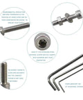 850 Piece Stainless Steel Nuts and Bolts Set M2 M3 M4 Hex Machine Screws Assortment Kit with Wrench for Electronics Projects
