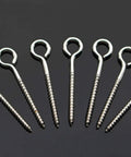 100 Pack Stainless Steel Screws 1 Inch 25mm For Jerk Baits Lure Making And DIY Fishing Lures Hardware Silver Finish close-up