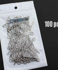 100 Pack Stainless Steel Screws 1 Inch 25mm For Jerk Baits Lure Making And DIY Fishing Lures Hardware Silver Finish