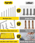 Comparison of 115 Pcs #8-32 Machine Screws Assortment Kit with Phillips Pan Head 304 Stainless Steel Screws vs. other screws.