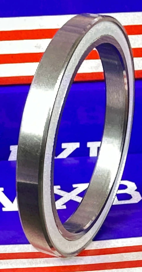 S61810-2TS Stainless Steel Sealed Dry Bearing 50x65x7mm side view showing smooth surface and sealing.
