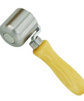 Stainless Steel Seam Roller for PVC TPO EPDM Roofing and Vinyl Decking, 7 Inch Length, One Half Inch Wide with Wooden Handle