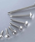 300pcs #8 x 3/4 Inch Sheet Metal Self Tapping Screws 410 Stainless Steel Truss Head High Strength Quick Tapping Screws
