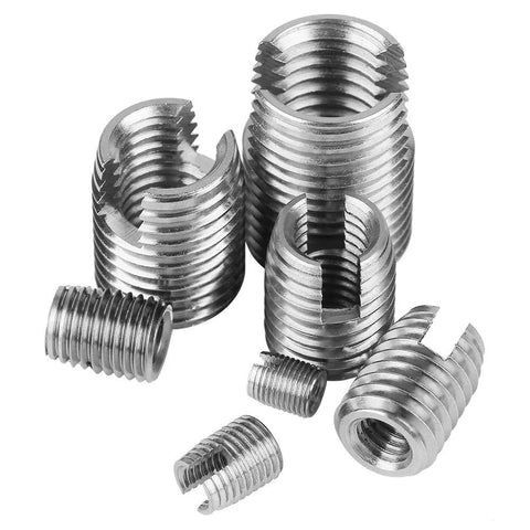 Stainless Steel Inner Thread Self Tapping Thread Inserts Set With Storage Case 50Pcs M3 M4 M5 M6 M8 M10 Self Tapping Inserts, multiple sizes