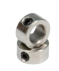 Stainless Steel 6mm Shaft Lock Collar Set For CNC Parts And 3D Printers 10 Pieces with inner 6mm and outer 10mm diameter.