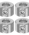 Heavy Duty 4 Pack Shaft Collars With One Quarter Inch Bore 304 Stainless Steel Set Screw Rings One Half Inch Outer Diameter One Third Inch