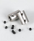 Two Pack 8mm to 8mm stainless steel shaft couplers with set screws for 3D printer motors and driven gears, shown on a white background.