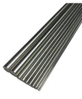 304 Stainless Steel Shaft Rod 8mm 10mm Linear Ground Bar for Milling Drilling and Turning, multiple diameters side view
