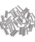 Stainless Steel Shelf Pins 5mm by 25mm 50 Piece Set Polished Nickel Dowel Pins For Fixing Component Position And Joining Parts In Cabinets