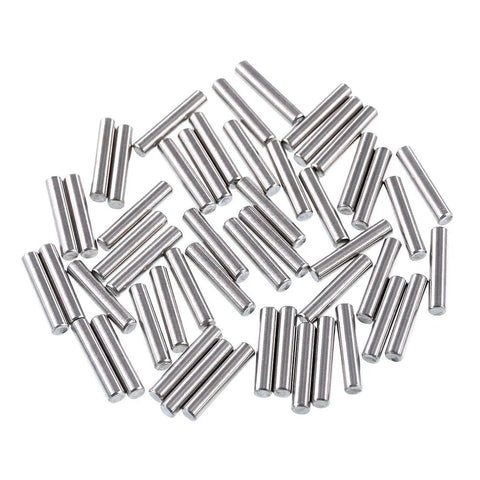 Stainless Steel Shelf Pins 5mm by 25mm 50 Piece Set Polished Nickel Dowel Pins For Fixing Component Position And Joining Parts In Cabinets