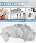 Premium Pro Grade Stainless Steel Shim Kit With 100 Slotted Shims In 2x2 Inch Size A For Leveling, multiple shims displayed