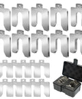 Premium Pro Grade Stainless Steel Shim Kit With 100 Slotted Shims In 2x2 Inch Size A For Leveling, includes storage box