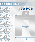 Diagram showing Premium Pro Grade Stainless Steel Shim Kit With 100 Slotted Shims In 2x2 Inch Size A for precise alignment.