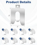 Leveling Shim Kit For CNC And Auto Shop Use MUZIK 32 Piece Stainless Steel Shims Set 2 By 2 Inch Slotted Shim Stock With 0.001 To 0.075 Inch Thicknesses Corrosion Resistant And Clearly Labeled 8 Thicknesses For Fast Precise Alignments