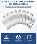 Level Up Your Precision With A 56 Piece Stainless Steel Shim Kit Featuring 3 By 3 Inch Shims In Eight Thicknesses For CNC Alignment