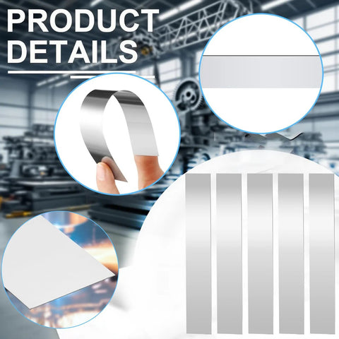 Shim Stock Assortment Set 50 Pieces 304 Stainless Steel Metal Shims showing various thicknesses and uses in automotive machinery.