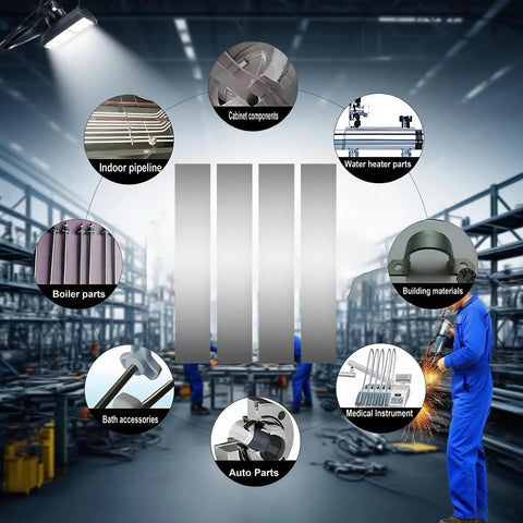 Shim Stock Assortment Set 50 Pieces 304 Stainless Steel Metal Shims 1 Inch Wide By 6 Inches Long with 10 thicknesses in industrial use