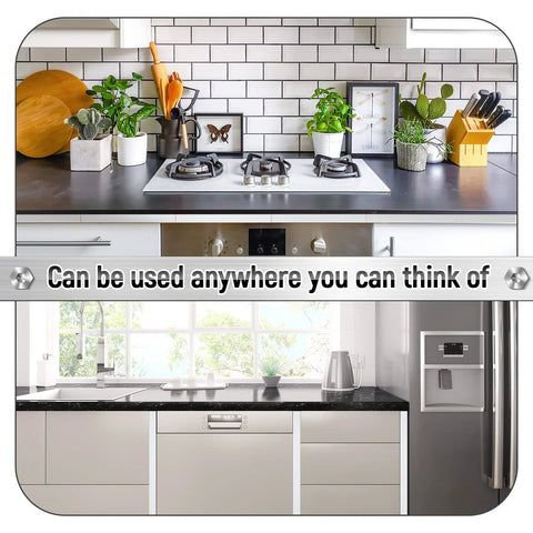 Quality Stainless Steel Shim Stock Set By Amylove used in kitchen cabinetry for precise gap filling and alignment near stove and appliances