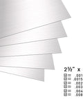 12 Piece Stainless Steel Shim Stock Kit 2.5 x 6 Inch For Leveling And Spacing, Precision Metal Shims In 6 Thicknesses