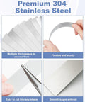 Premium Pro Grade 304 Stainless Steel Shim Stock Set 30 Pcs For Leveling And Gap Filling 1 Inch