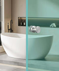 Heavy Duty Stainless Steel Shower Door Handle For Glass Doors One Sided Pull Knob SUS304 Brushed Nickel in modern bathroom