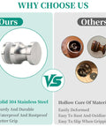 Comparison of Heavy Duty Stainless Steel Shower Door Handle For Glass Doors One Sided Pull Knob with other door handles.
