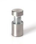 Brushed Stainless Steel Sign Standoffs 1/2 Inch Diameter 1/2 Inch Barrel Length with Screws and Anchors 100 Pack, single piece view