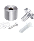 Sign Standoff Screws Pack Of 8 For Glass Or Acrylic Signs Stainless Steel Wall Mount Spacers shown with components
