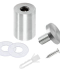 12 Pack Stainless Steel 1 Inch By 2 Inch Wall Sign Standoff Screws For Acrylic Wood Glass Plexiglass Displays Silver Finish