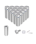 Half Inch Diameter Two Inch Stainless Steel Sign Standoffs Screws For Acrylic Wall Mounts 16 Pack Brushed Finish