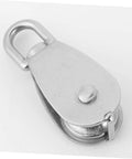 Stainless Steel Pulley Single Block for Fishing Net and Boat Lifting Heavy Duty Swivel Hook for Smooth and Easy Rope Handling