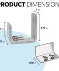 Stainless Steel Sliding Barn Door Floor Guide With Adjustable U Shape Bottom Flush Flat Bottom Wall Mount System dimensions.