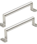 Sliding Door Handle Set Stainless Steel 7.5 Inch Total Length With 6.8 Inch Hole Center Barn Door Pulls For Cabinets Drawers Windows Closets French And Pocket Doors Silver Pack Of 2, front view.