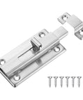 Door Latch Sliding Lock for Doors Stainless Steel Gate Latch Door Catch Bolt Latch Ideal for Bathroom and Bedroom Doors