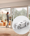 Stainless Steel Heavy Duty Sliding Patio Door Rollers With Ball Bearing Wheel Pulley For Wood Aluminum Or Vinyl Doors 2.79 by 0.98 Inch Replacement Roller Assembly 1 Pack Durable Waterproof Corrosion Resistant For Smooth Quiet Operation shown installed in patio door