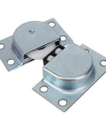 Two Pairs Stainless Steel Furniture Rollers Single Wheel For Closet Cabinet Wardrobe Sliding Doors Pulley Durable Track Hardware With 57mm Length And 30mm Width White Wheel 47.5mm And 18mm Hole Spacing.