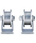 Front view of Pulley,Pulley Wheel, 304 Stainless Steel Pulley Groove Sliding Gate Roller Track Wheel,Heavy Duty Caster,2pcs,Mute Double Bearings.