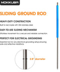 Heavy Duty Sliding Grounding Rod For Electronic Locating Equipment, Stainless Steel Construction, 1.5 Inch Diameter Ground Rod Tube