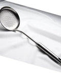 Slotted Skimmer Spoon With 304 Stainless Steel Build And Ergonomic Wooden Handle, Heat Resistant, Heavy Duty, Kitchen Strainer Ladle