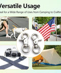Three Pack Trigger Snap Hooks Metal Clasp Hook Marine Grade Stainless Steel 316 Heavy Duty Swivel Clips with versatile uses