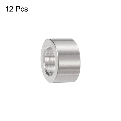 Single piece of 12 Pieces Stainless Steel Spacer Set 8.2mm Bore 12mm Outer Diameter 8mm Length for M8 screws bolts and rods
