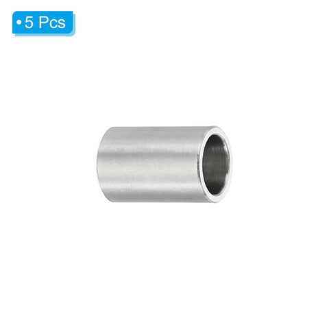 Durable Stainless Steel Spacers Set Five Pieces With 6.1mm ID 8mm OD And 12mm Length Fits Quarter Inch Or M6 Bolts Round Screw Standoffs